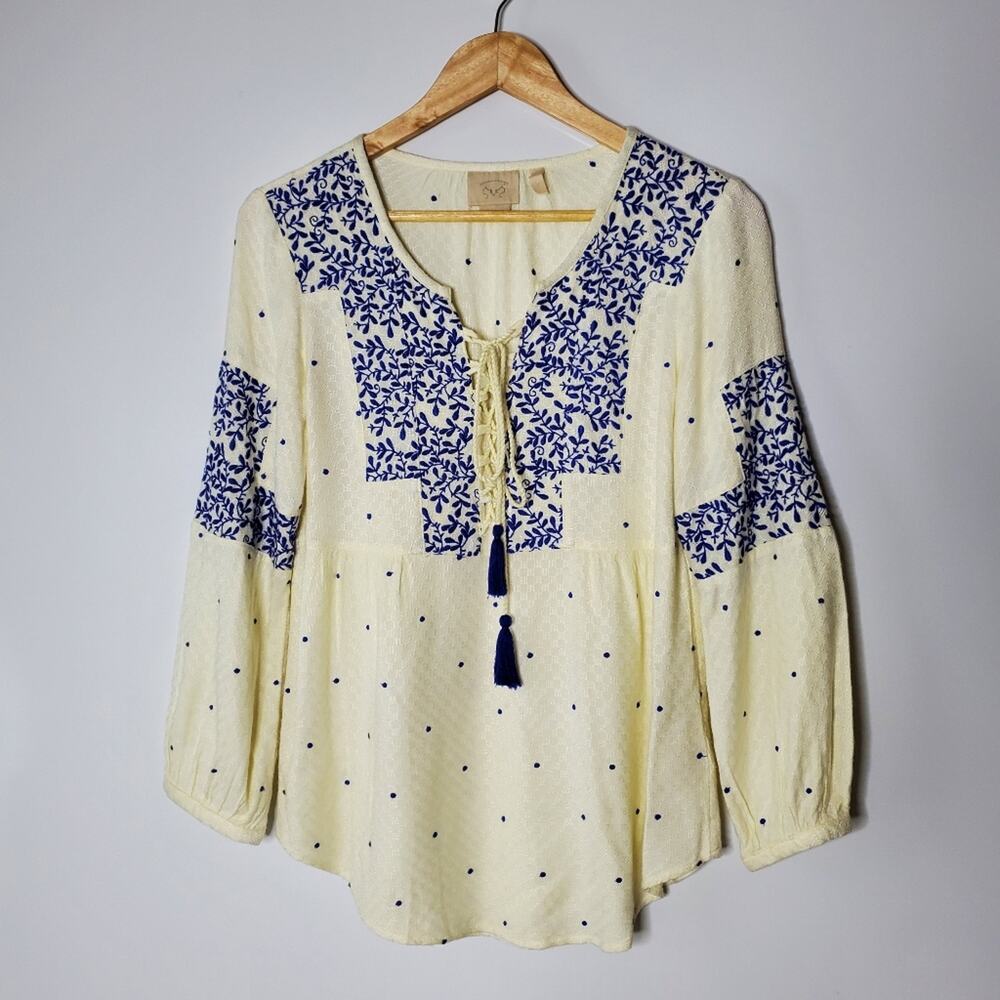 Vanessa Virginia Libra Peasant top blouse Size 0 Great condition